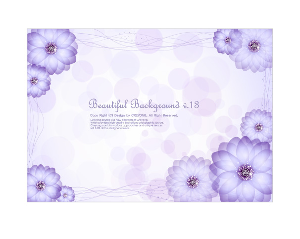 free vector 3 dynamic flower background vector