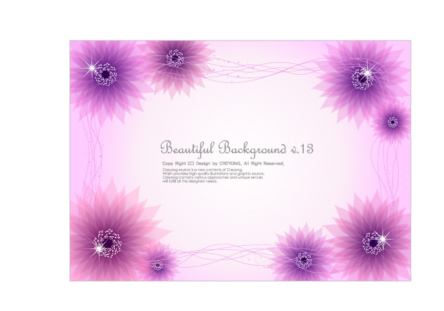 free vector 3 dynamic flower background vector