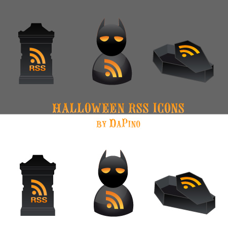 free vector 3 Halloween RSS Icons