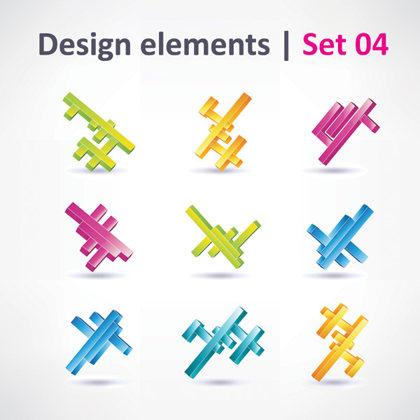 free vector 3 sets of beautiful vibrant graphic design vector 2
