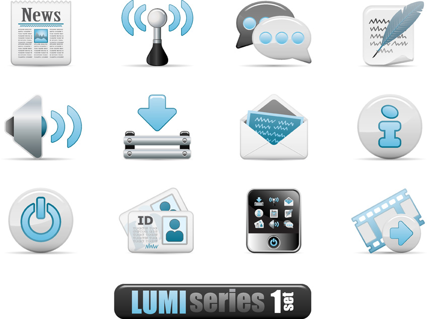 free vector 3 sets of utility icon vector
