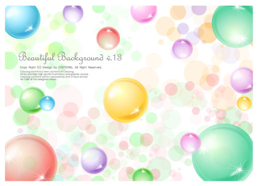 free vector 3 transparent sphere background vector