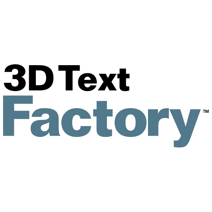 free vector 3d text factory
