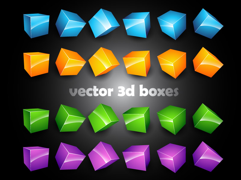 free vector 3d threedimensional box vector