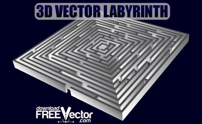 free vector 3D Vector Labyrinth