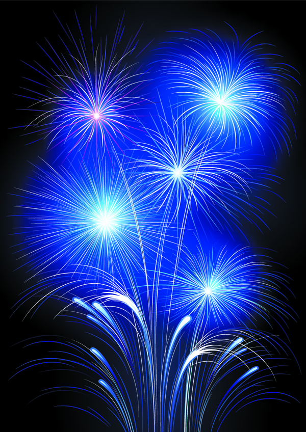free vector 4 bright fireworks fireworks vector