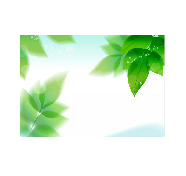 free vector 4 vibrant leaves vector