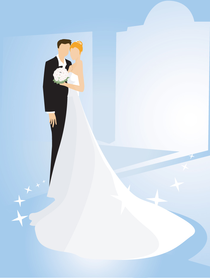 free vector 4 wedding wedding theme vector illustrator