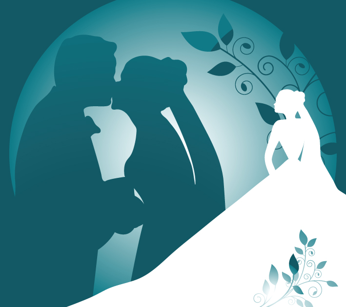 free vector 4 wedding wedding theme vector illustrator