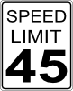 free vector 45mph Speed Limit Road Sign clip art