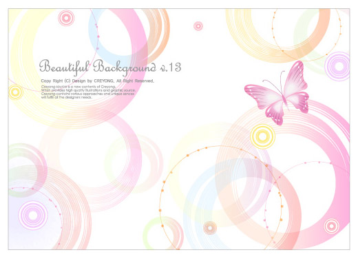 free vector 5 lines of the butterfly and the background vector