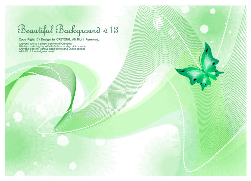 free vector 5 lines of the butterfly and the background vector