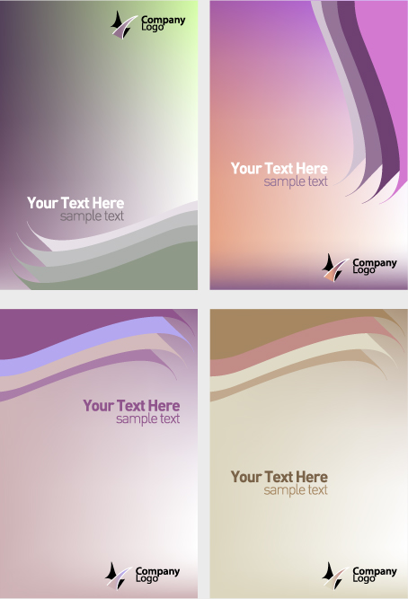 free vector 5 sets of a beautiful business card template vector