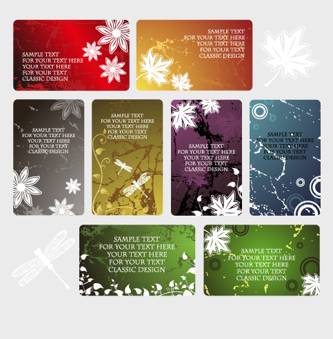 free vector 5 sets of a beautiful business card template vector