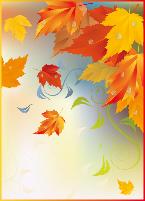 Download autumn maple leaf border (4389) Free EPS Download / 4 Vector