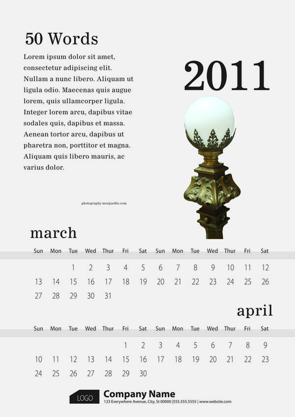 free vector 6 exquisite 2011 calendar template vector