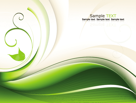 free vector 6 green vector dynamic background