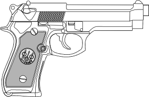 free vector 9 Mm Gun clip art