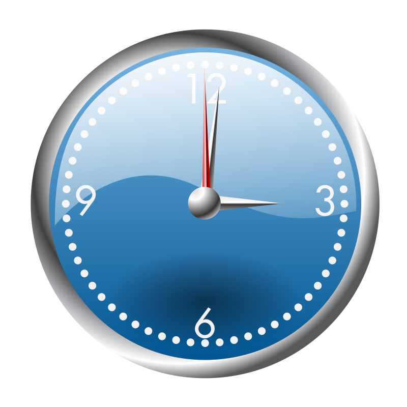 free vector A blue and chrome clock