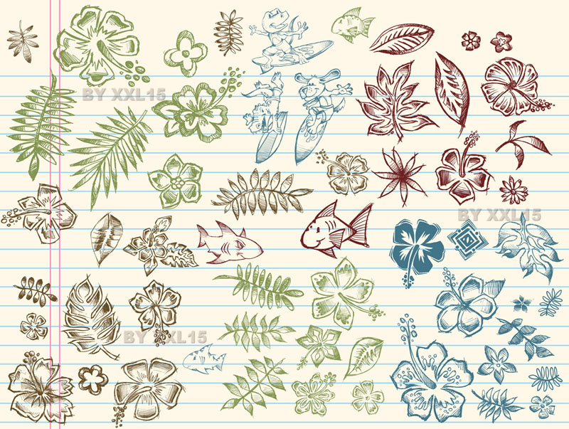 free vector A collection of handdrawn element vector 2