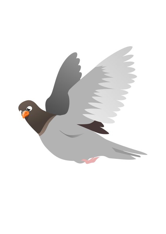 free vector A Flying Pigeon