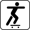 free vector A Person Sliding On A Skate Board clip art