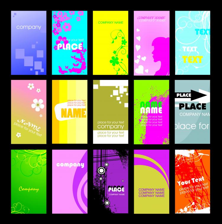 free vector A variety of card background vector