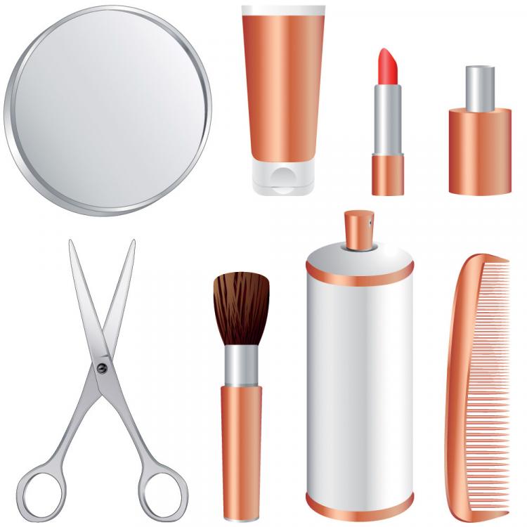 free vector A variety of cosmetics clip art