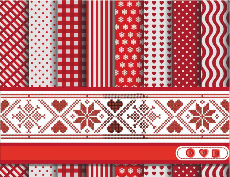 free vector A variety of fabric patterns 01 vector