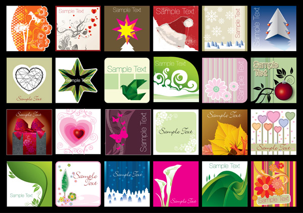 free vector A variety of lovely background vector