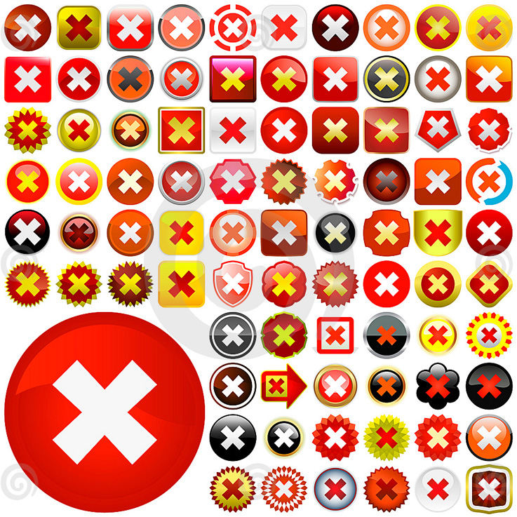 free vector A variety of theme icon vector error