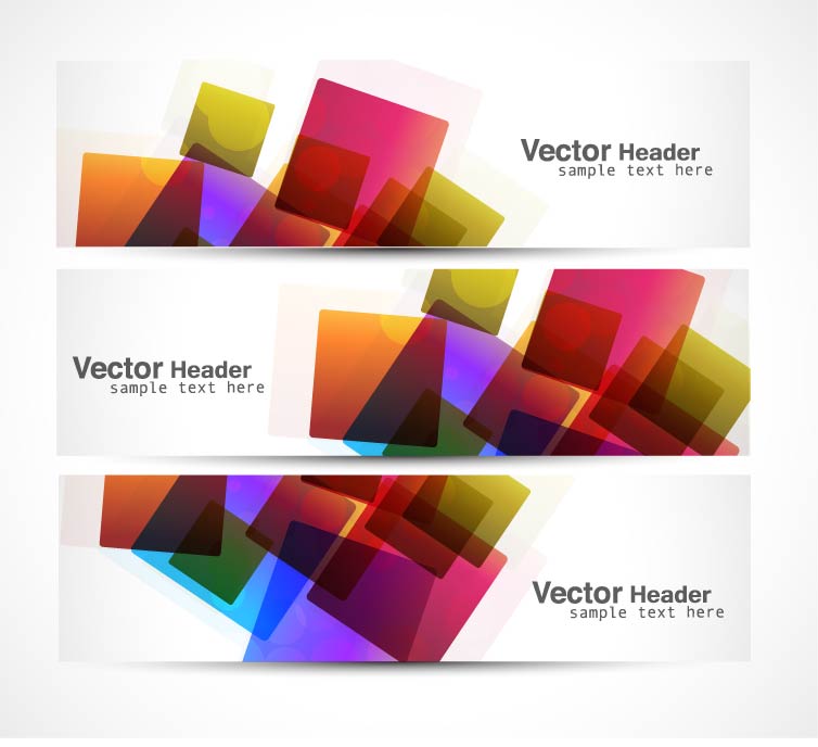 free vector Abstract modern graphics banner04 vector