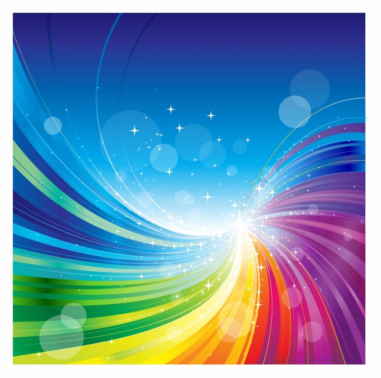 Download Abstract rainbow colors wave background. Free Vector / 4Vector