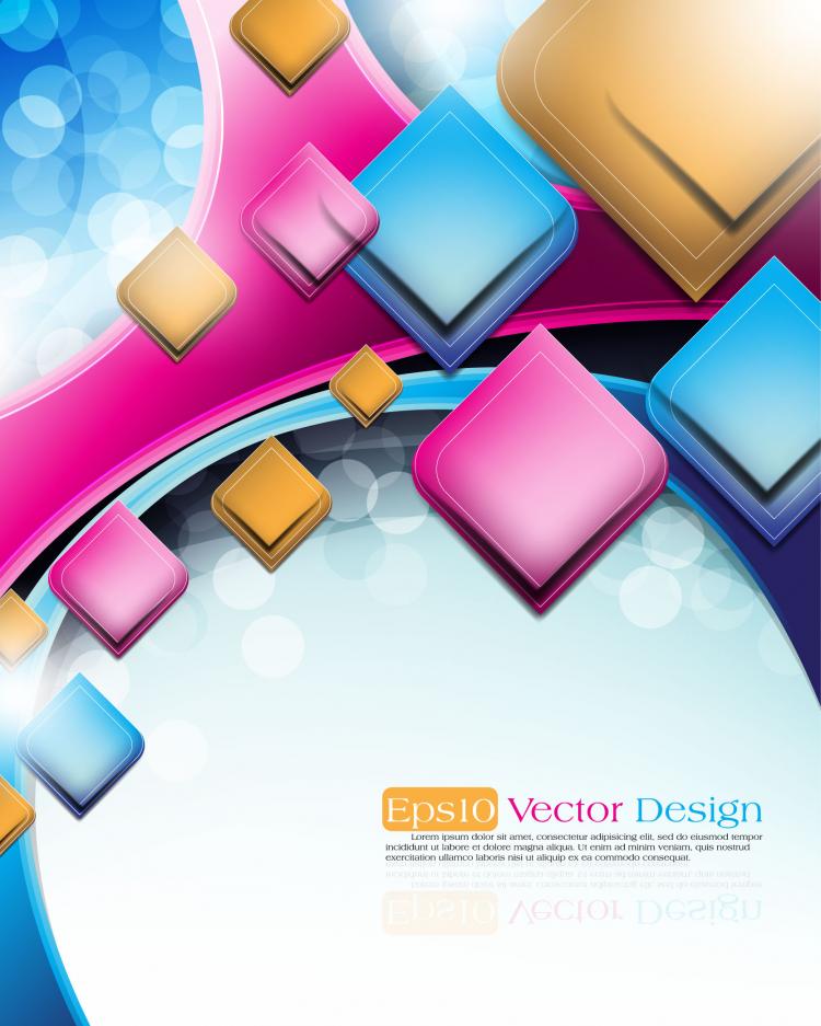 free vector Abstract vector background object 03 vector