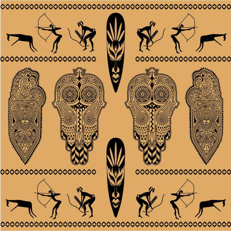 free vector African ethnic background decoration 02 vector