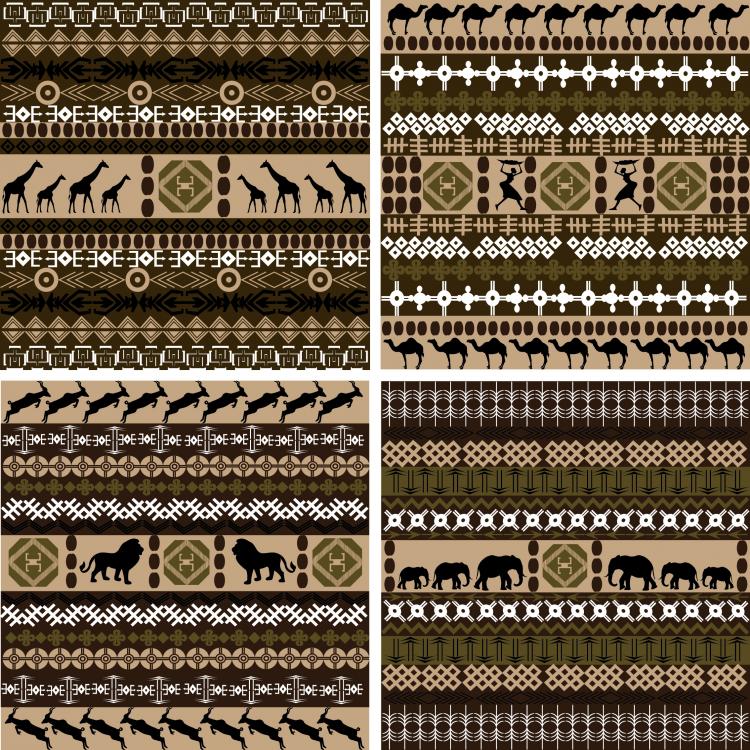 free vector African traditional background pattern 01 vector