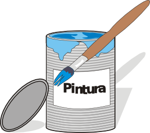 free vector Aidiagre Paint Tin Can And Brush clip art