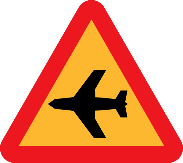 free vector Airplane Roadsign clip art