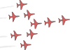 free vector Airplanes Flight Formation clip art