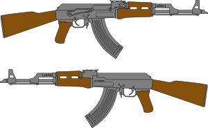 free vector Ak Rifle Vector Drawing clip art