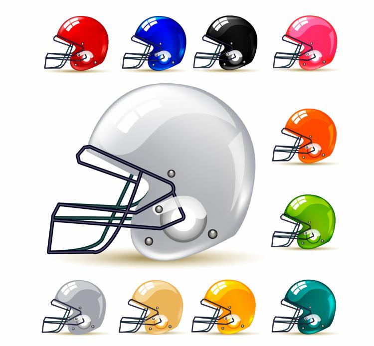 free vector American football / gridiron helmets