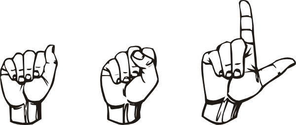 free vector American Sign Language Asl clip art