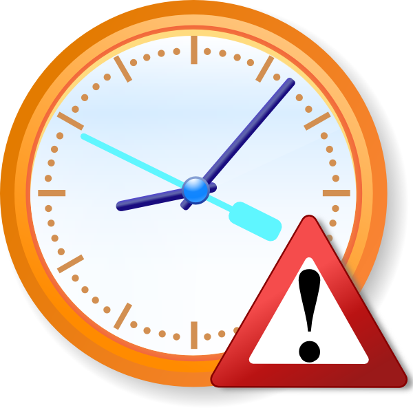 free vector Analog Clock Warning clip art