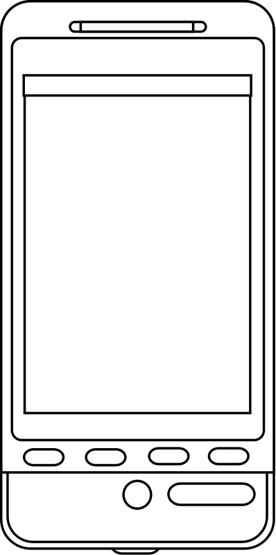 free vector Android phone line art