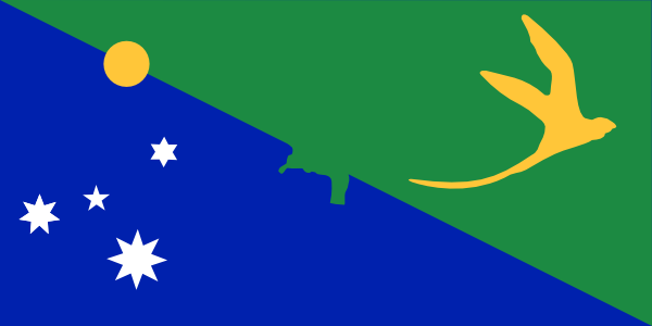 free vector Antarctica Christmas Island Flag clip art