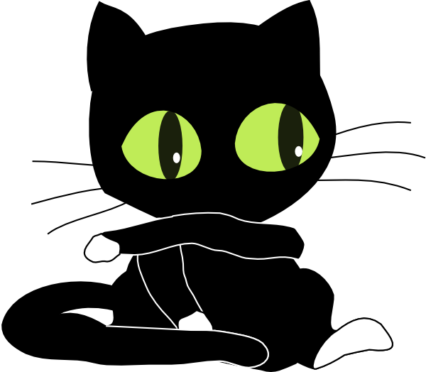 free vector Antontw Blackcat With White Sockets clip art