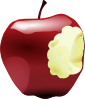 free vector Apple Bitten clip art