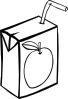 free vector Apple Juice Box (b And W) clip art