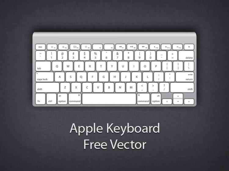 free vector Apple wireless keyboard