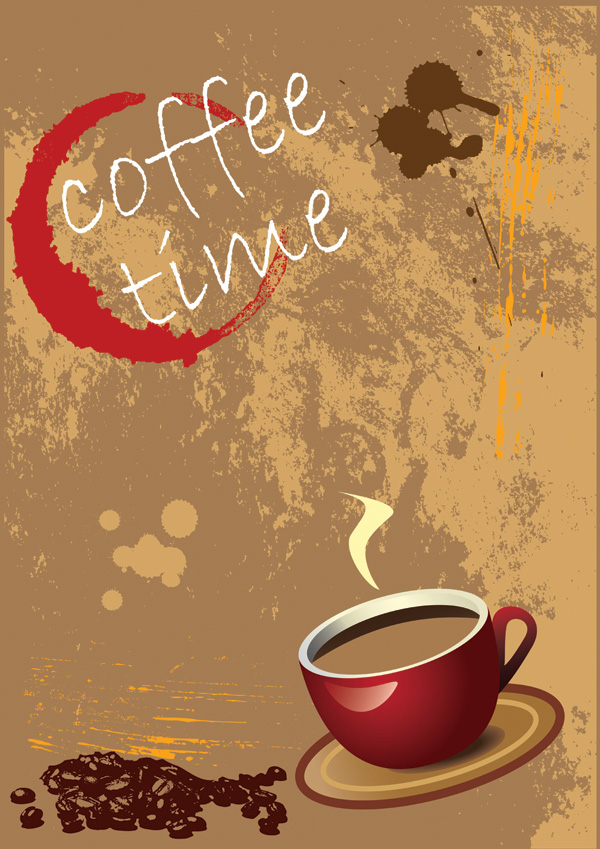free vector Aromatic coffee theme vector